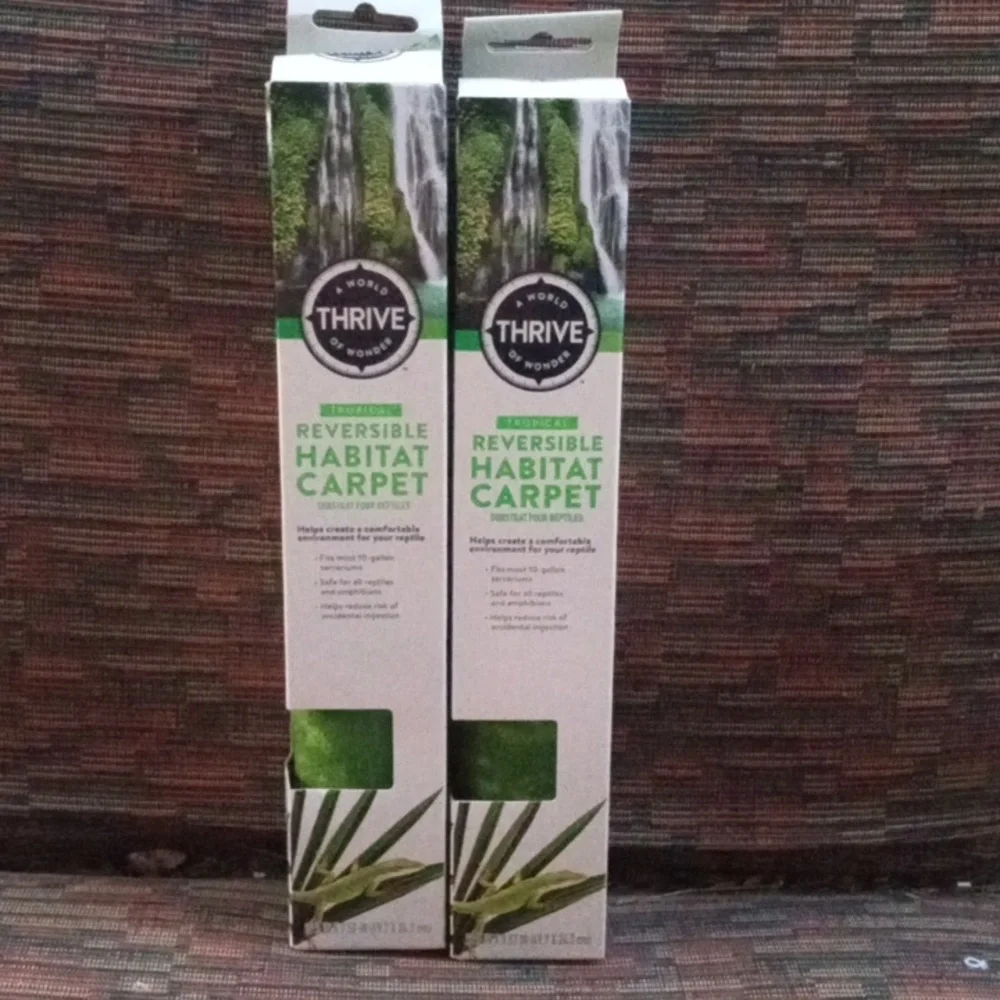 New! THRIVE Two 10 Gallon Terrarium Reversible Habitat Carpet Substrate.